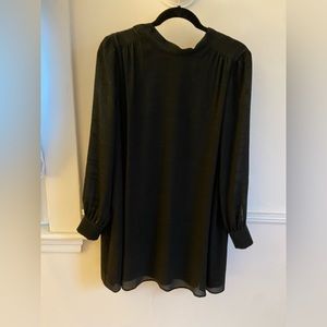 Sezane black longsleeve mini holiday dress